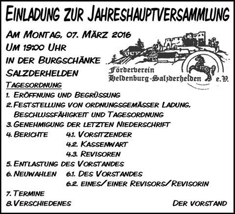 Jahreshauptversammlung 2016
