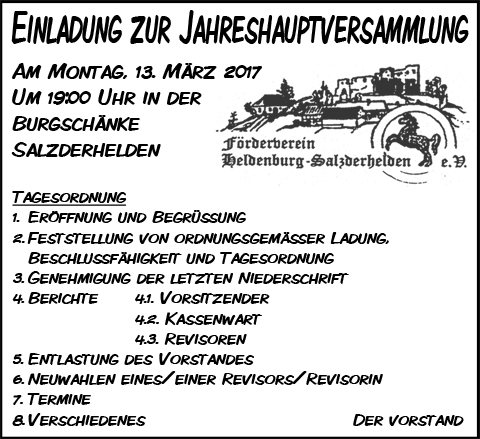 Jahreshauptversammlung 2017